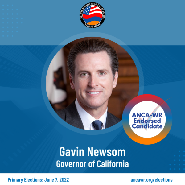 ANCAWR Endorses Gavin Newsom for Governor of California ANCA Western