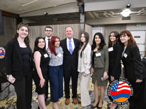 Summer 2023 interns meet with Senator Adam Schiff